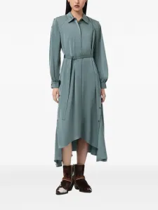 Рубашечное платье Lexi на пуговицах с поясом AllSaints, синий