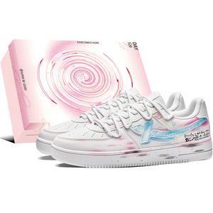 XTEP Кроссовки для скейтбординга мужские Air Force One низкие противоскользящие износостойкие синий розовый