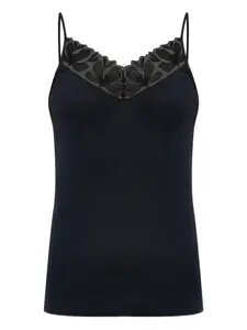 Топ с цветочным кружевом Hanro, черный
