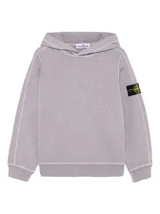 Худи с нашивкой Compass Stone Island Junior, фиолетовый