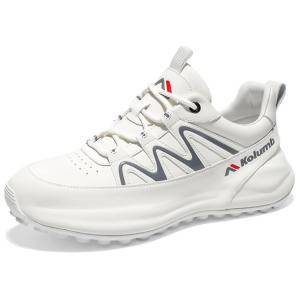 Колумб Нескользящие износостойкие амортизирующие низкие кроссовки для бега мужские белые KOLUMB