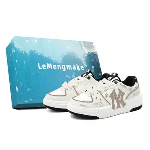 Кроссовки для скейтбординга Chunky Liner унисекс с низким верхом экрю MLB, White