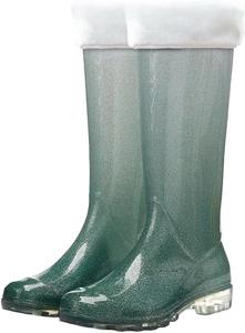 Женские высокие резиновые ботинки от дождя с градиентом, водонепроницаемые, противоскользящие, для взрослых, для ношения на улице весь день Generic, 21