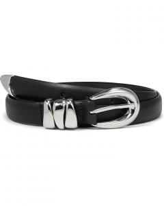 Ремень Madewell Triple Metal Keeper Belt, черный