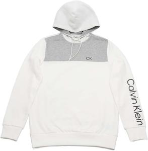 Мужской пуловер с капюшоном Calvin Klein Colorblock с длинным рукавом, Brilliant White