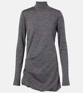 Мини-платье Luigia из смеси шерсти и хлопка Sportmax, Grigio Chiaro