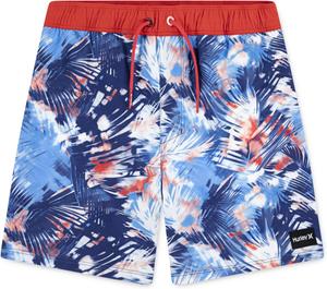 Плавки Hurley Kids Distorted Palm Pull On Swim Trunk, цвет Deep Royal Blue