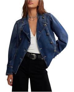 Женское пальто Free People Imogene Denim Officer, Ensign Wash