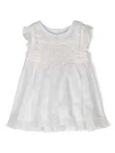 Платье со сборками и цветочным принтом Patachou, белый