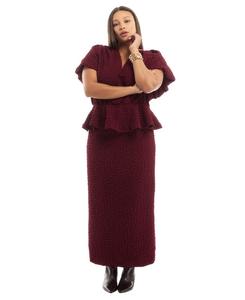 Женская миди-юбка June + Vie из фактурного трикотажа June & Vie, Pickled beet