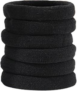 Резинки для волос Strong - черные, 6 штук! Jamko