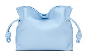 Кожаная наппа мини-клатч через плечо с одним плечом женский серо-голубой LOEWE