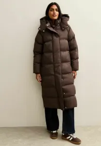 Длинное стеганое зимнее пальто-пуховик New Look, Dark Brown