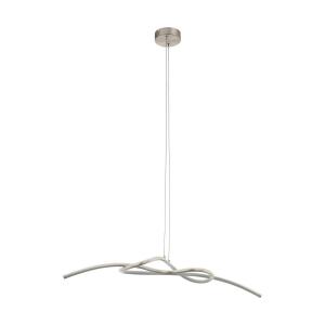 Подвесной светильник Eglo, 90x20x150 см, белый/никельа