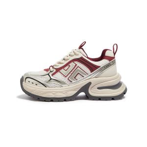 CAMEL Женские кроссовки лоу-топ массивные абрикос/светлое золото/бордовый, цвет Apricot/Light Gold/Burgundy