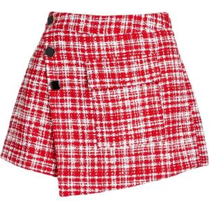 Повседневная короткая юбка женская красная Self-portrait