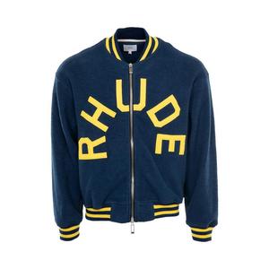Куртка Rhude Oversized Logo Terry Varsity, Navy/Yellow