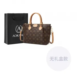 AOKANG Сумка-шоппер из ПВХ Мамина сумка Клатч Винтажная сумка Большая кроссбоди сумка для женщин в кофейном цвете, Coffee