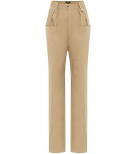 Прямые брюки Yerris с высокой талией Isabel Marant, кэмел