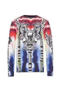 СВИТШОТ в модном дизайнерском образе CIPO & BAXX, цвет Red Blue