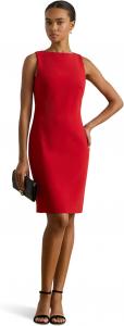 Женское платье-футляр без рукавов из фая Lauren Ralph Lauren, Ralph Red