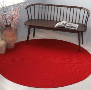 Ковер SAFAVIEH, 122 x 122 см, Braided Collection, круглый, Rust, для дома и улицы, можно стирать в машине, идеален для помещений с высокой проходимостью: гостиная, патио, задний двор, прихожая (BRD315P)