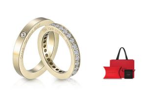 Стальные парные кольца унисекс разноцветные OMAS GIOIELLI, Champagne