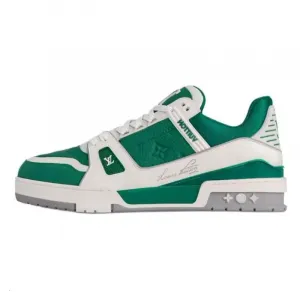 LOUIS VUITTON Кроссовки для скейтбординга Trainer Low-Top, женские, зеленые