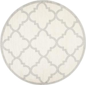 Ковер SAFAVIEH, 153 x 153 см, Amherst Collection Beige/Light Grey AMT423E Moroccan Trellis Non-Shedding для столовой, прихожей, гостиной, спальни