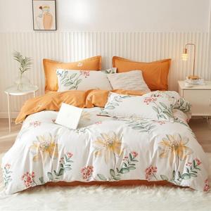 Antarctic Комплект постельного белья 1,8 м, 4 предмета: простыня на резинке, пододеяльник 2,0x2,3 м, 2 наволочки, 100% хлопок, гребенной, цвет Lianqu-White