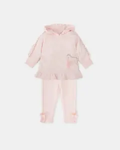 Детский комплект из хлопка для девочки, розовая балерина Tutto Piccolo