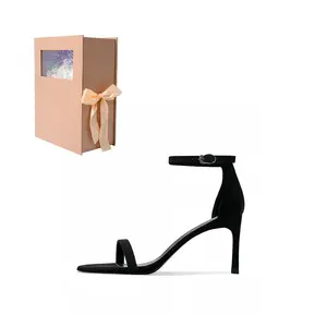 WUGUNIANG Туфли на высоком тонком каблуке женские, черные