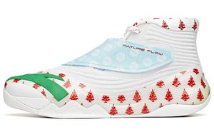 Баскетбольные кроссовки Thompson KT6 Series "Christmas" бело-красно-зеленые Anta