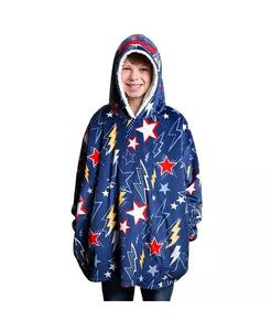 Молодежное носимое флисовое одеяло из шерпы Bare Home, синий