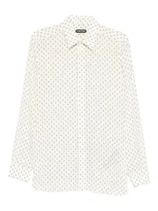 Рубашка с принтом "пейсли" Tom Ford, белый