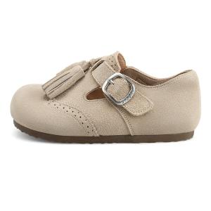 Детские кожаные туфли с противоскользящей подошвой и износостойким верхом ST&SAT KIDS, Apricot