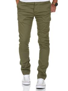 Брюки чинос Amaci&Sons Slim Fit mit Stretch ATLANTA, оливковый