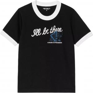 Carhartt WIP Футболка W' S/S FW24 с рукавом дроп-шиoulder женская black