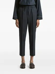 Брюки в клетку на эластичном поясе Peserico, синий