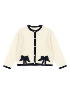 Кардиган с бантом Konges Sløjd, нейтральный