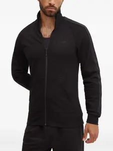 Свитер с логотипом и молнией Hugo, черный