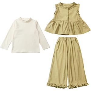 Детский комплект из двух предметов: юбка и футболка с круглым вырезом, умеренно короткий PROTECTCAMEL, зеленый