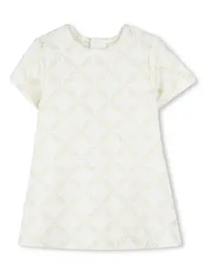 Платье с монограммой Michael Kors Kids, белый