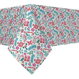 Квадратная скатерть, 100% полиэстер, 54x54 дюйма, празднование рождественской конфеты