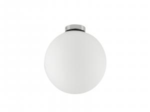 Светодиодный потолочный светильник со стеклянным плафоном, Ø15 см meineWunschleuchte, серебристый/белый