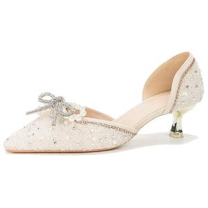 Женские туфли на тонком каблуке цвета экрю City camel, Ecru