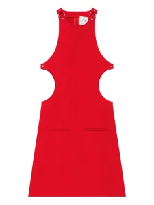 Платье без рукавов с вырезами Courrèges, красный