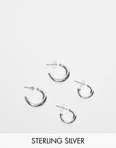 Pieces - Everyday - Набор из 2 пар серебряных серег-колец
