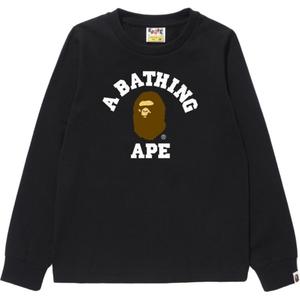 A BATHING APE Bape Kids черная футболка с 3D принтом White