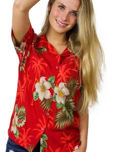 Блуза King Kameha Small Flower, красный